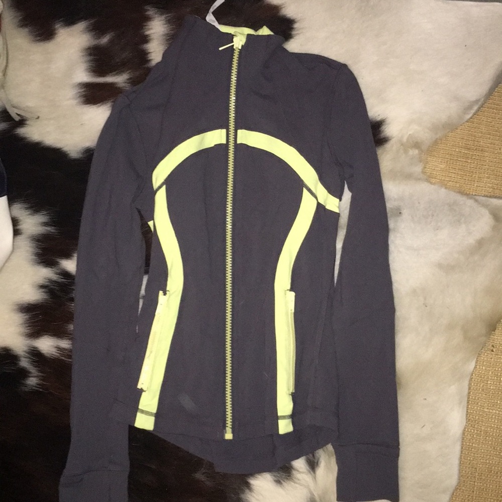 Grey and yellow brand new lulu lemon jacket